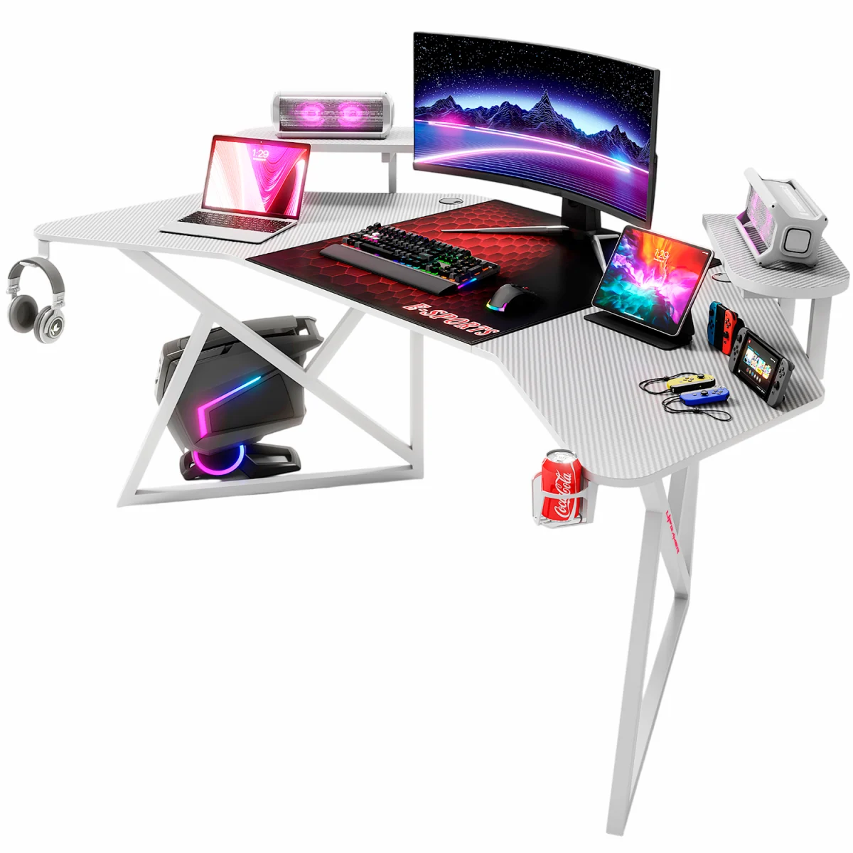 Mesa Gamer UPGD2204WT 1,80m Branco