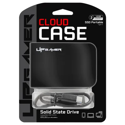 SSD Externo Cloud Case 256GB USB-C 3.0/2.0 até 400MB/s