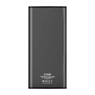 SSD Externo XR2000 512GB USB-C 3.2 até 2000MB/s Leitura até 1700MB/s de gravação
